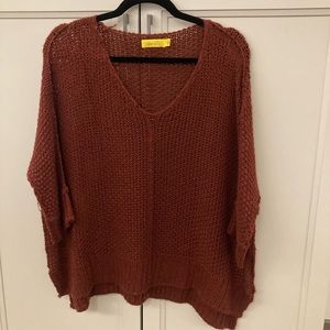 maroon knit sweater